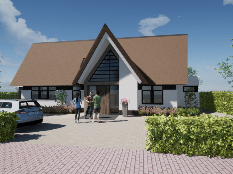 villa luxe modern lamellen zwembad