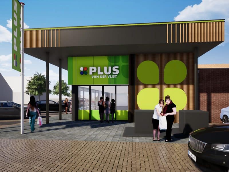 supermarkt plus gevelontwerp
