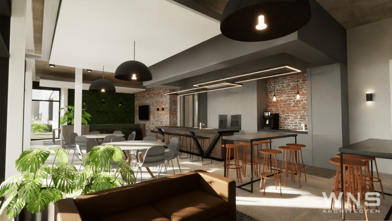 interieur kantoor bedrijfshuisvesting cafetaria 2216