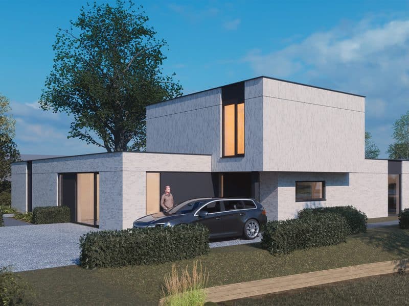 woning modern kubistisch wit