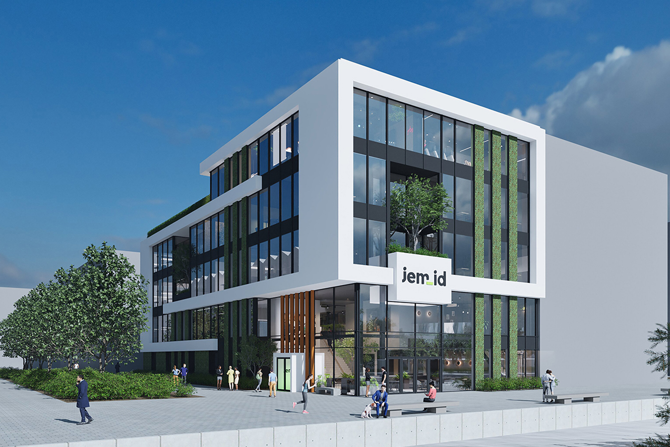 kantoor gevelgroen modern