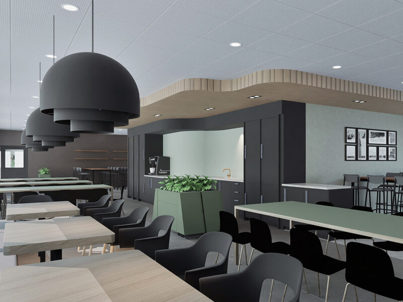 kantine plafond hout